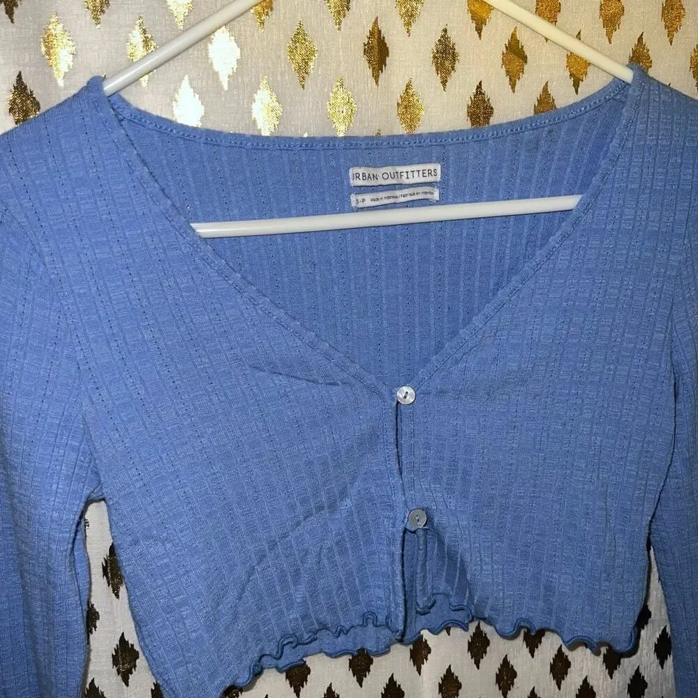 Urban outfitters ribbed crop top cardigan size S